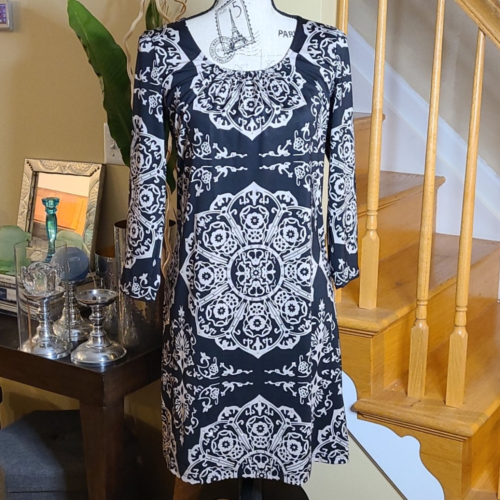 Trellis Print Dress